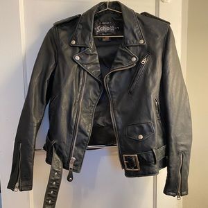 Women’s vintaged cowhide motorcycle jacket